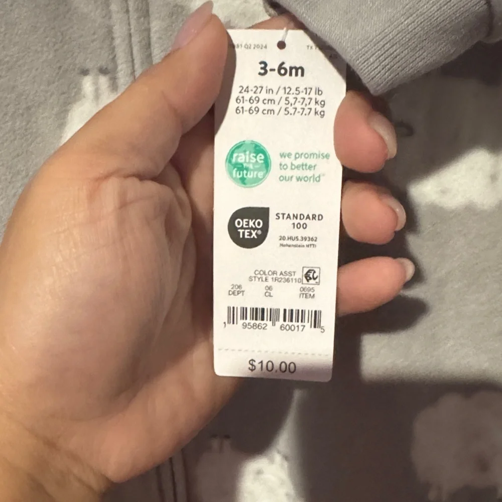 Carter's Soft Gray Sheep Sleep Sack